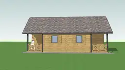 Detal architektury domku letniskowego „bliźniak”