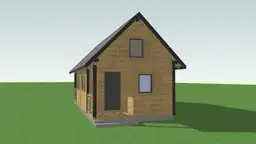 Widok boczny domku letniskowego „bliźniak”