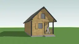 Domek „bliźniak” – widok na elewację i wejście