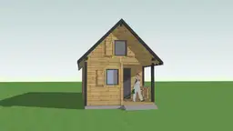 Drewniany domek „bliźniak” – detal architektury i funkcjonalny układ