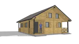 Domki letniskowe na wynajem W1X4 – detale wykończenia w drewnie