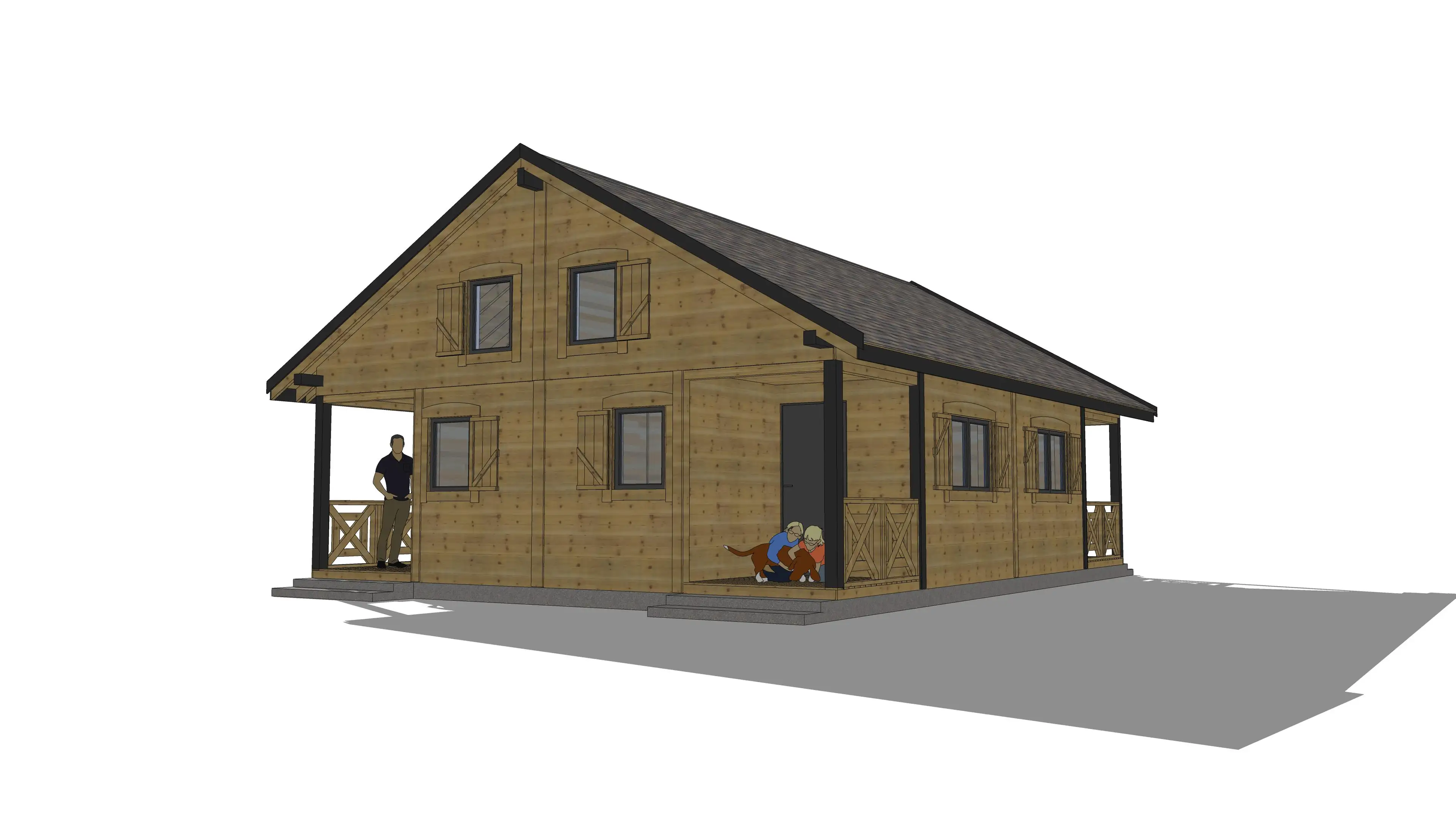 W1X4 – domki letniskowe na wynajem – boczny widok kompleksu