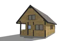 Widok boczny domku „bliźniak” W2X2 – elegancki układ segmentów z przestronnym tarasem