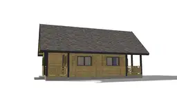 Domek letniskowy W2X2 – widok z perspektywy ogrodu