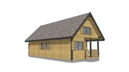 Elewacja boczna domku „bliźniak” W2X2 – detale architektoniczne