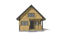 Domek letniskowy „bliźniak” W2X2 – elegancki układ przestrzeni z wyjściem na taras