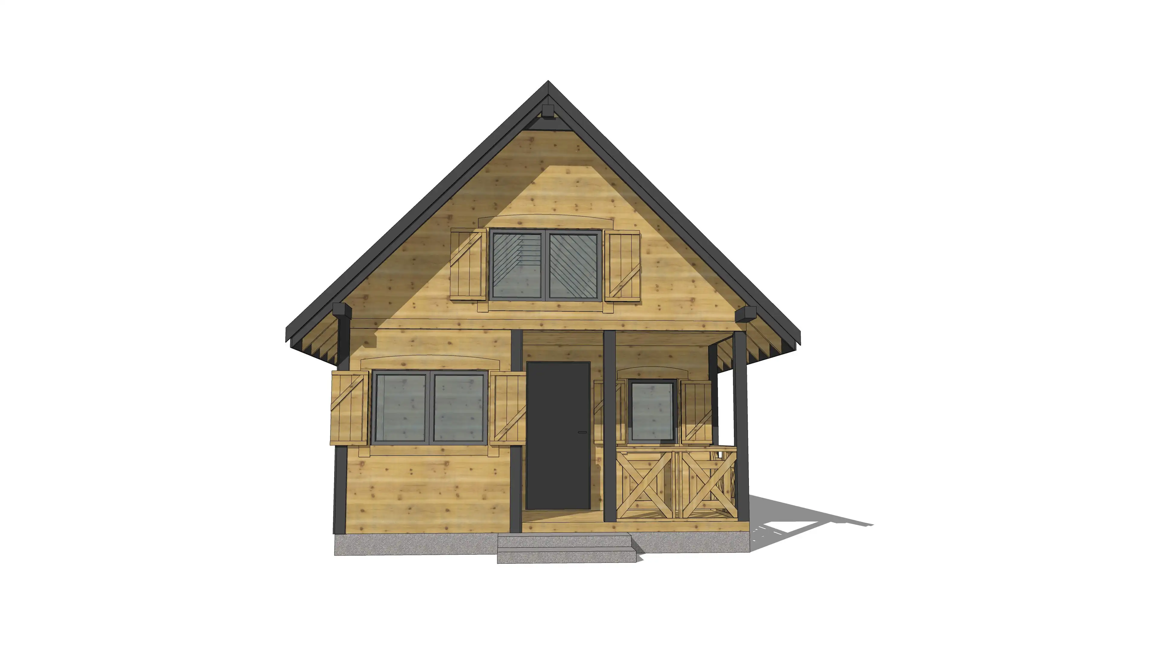 Domek letniskowy „bliźniak” W2X2 – elegancki układ przestrzeni z wyjściem na taras