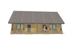 Szeregowy domek letniskowy J1X2 – detal architektoniczny