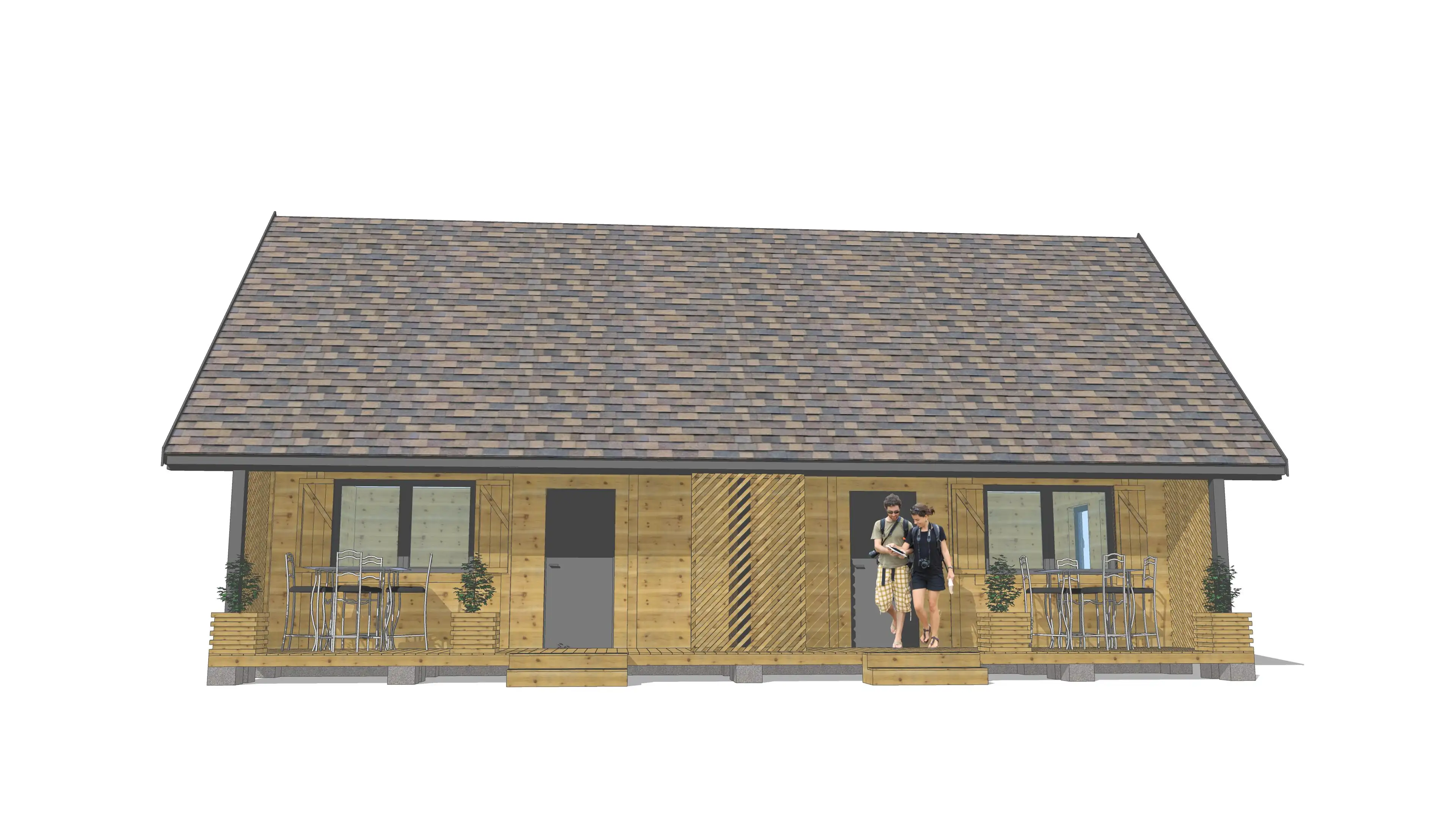 Szeregowy domek letniskowy J1X2 – detal architektoniczny