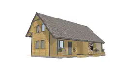 J1X2 – szeregowy domek letniskowy z widokiem na taras