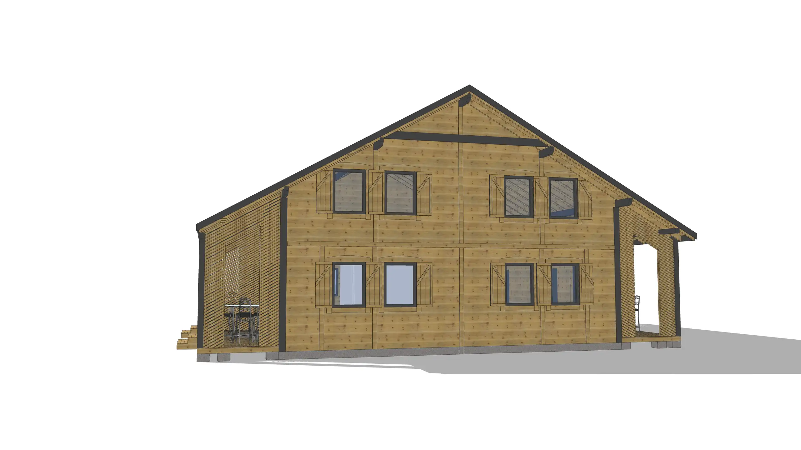 Kompleks domków pod wynajem J1X4 – 120 m2