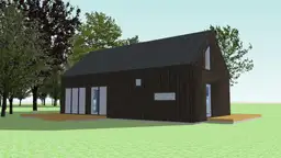 A1X2 – drewniany domek letniskowy w minimalistycznym stylu