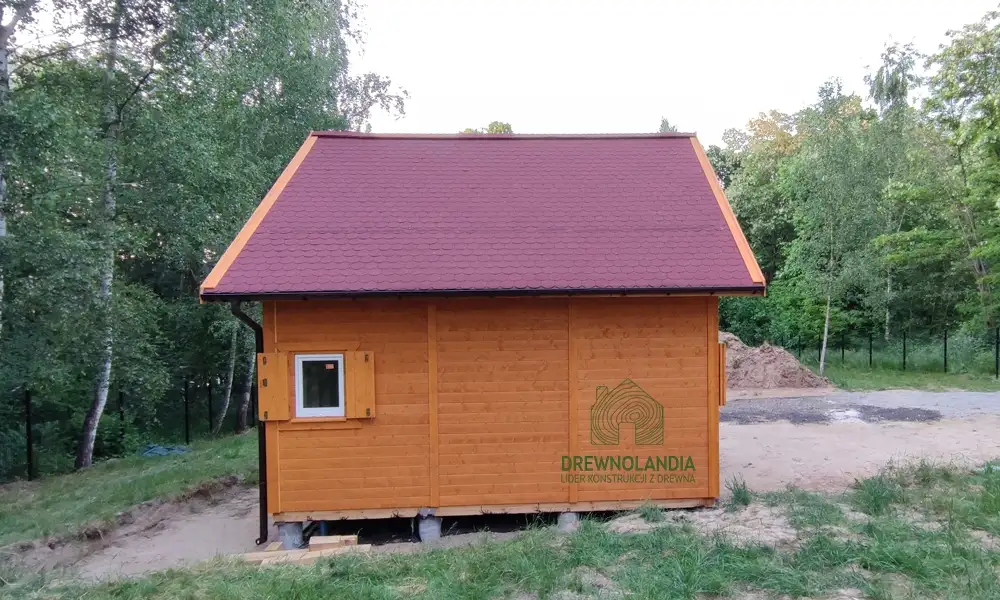 Drewniany domek Wiktor V o powierzchni 35 m² – idealny na działkę rekreacyjną