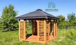 Altanka drewniana kwadratowa do ogrodu Roksana