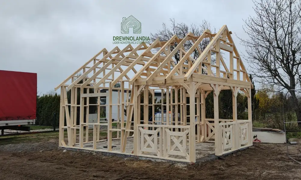Wersja szkieletowa domku Amadeusz I - całoroczny domek drewniany