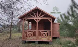 Domek letniskowy z tarasem Bolesław, wymiary 6x3 m