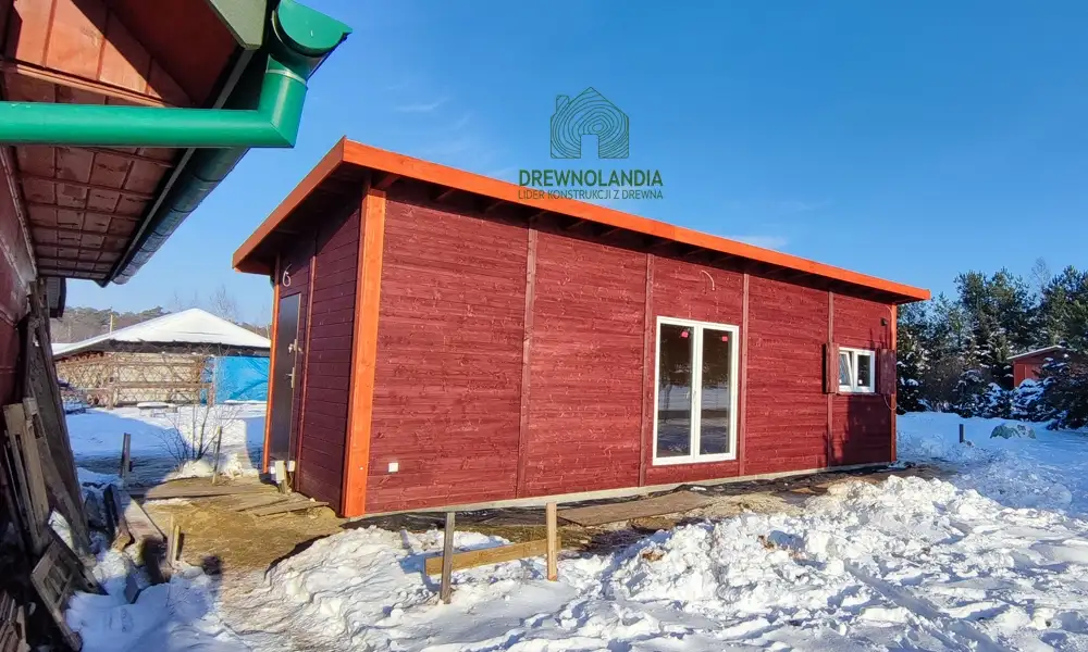 Rekreacyjny domek CRA5 z Drewnolandii – całoroczny komfort na 35 m²