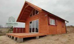 Drewniany domek CRA6 od Drewnolandii – elegancka przestrzeń rekreacyjna