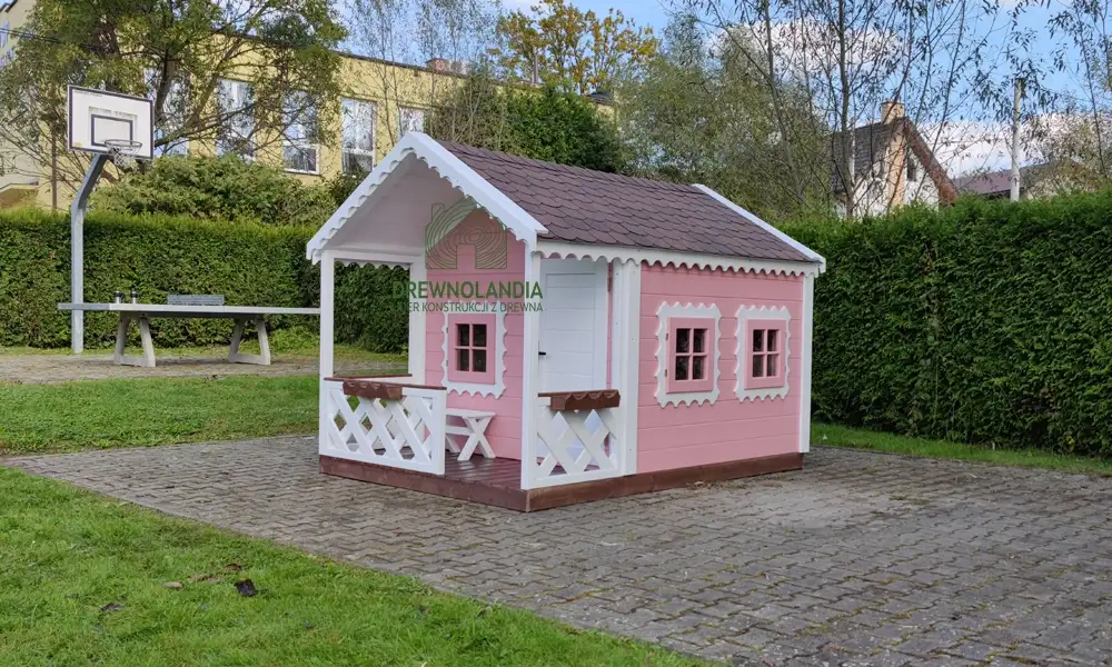 Domek zabaw z drewna dla dzieci Kitty III