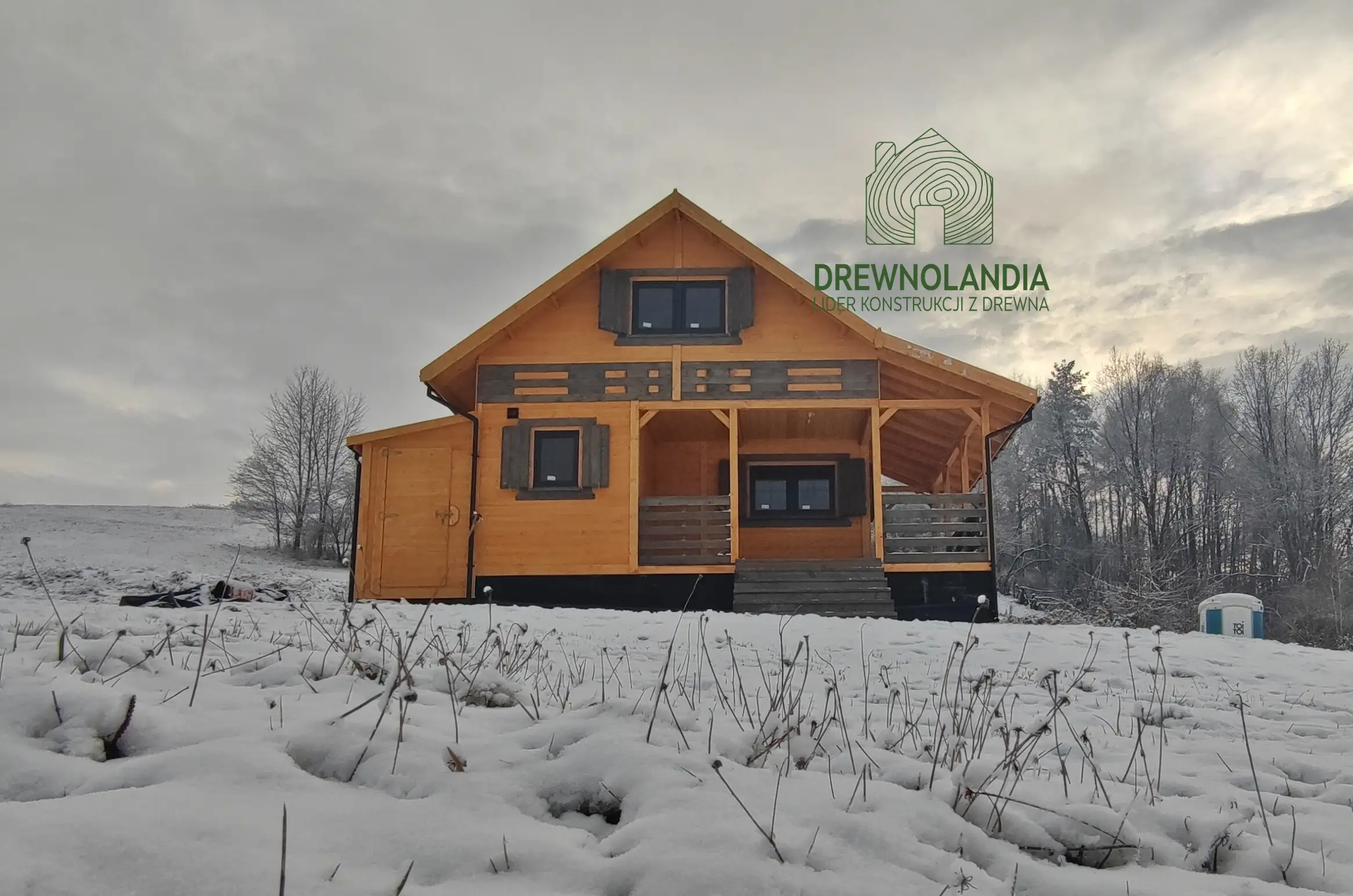 Mieszko II domek letniskowy z drewna Drewnolandia - mały domek całoroczny