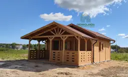 Parterowy domek letniskowy z tarasem Norbert IV – 35m²