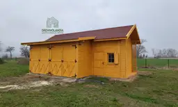 Garaż drewniany Oliwia Bis - zadaszenie na dwa auta, 9x3,5 m + przód 6x1,5 m