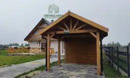 Agnieszka - wiata drewniana, garaż na samochód, o wymiarach 6x3 m