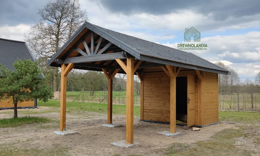 Wiata samochodowa Agnieszka 6x3 – Zadaszenie i schowek w jednym