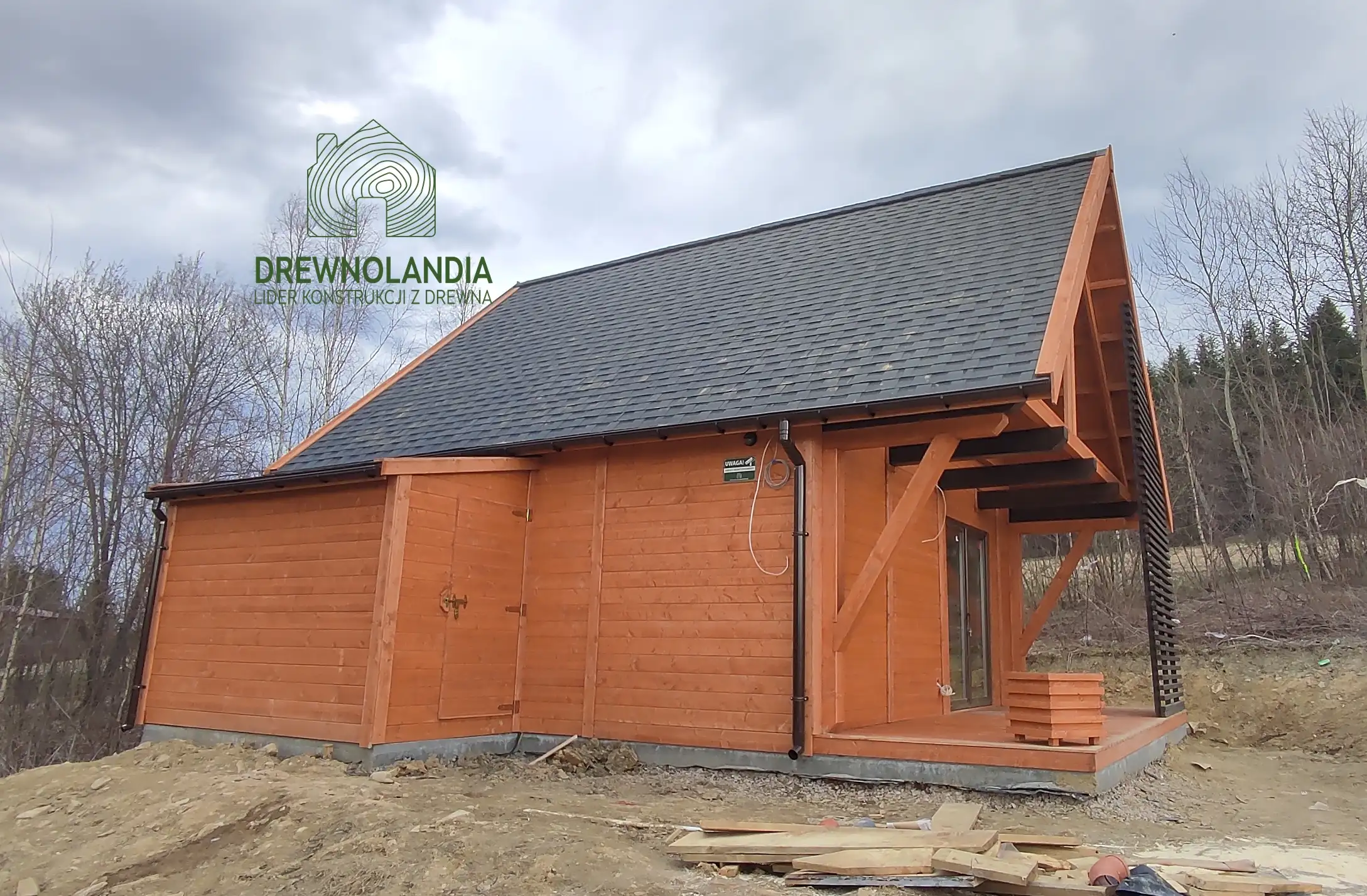 Rekreacyjny drewniany domek całoroczny CRA10 – projekt Drewnolandii