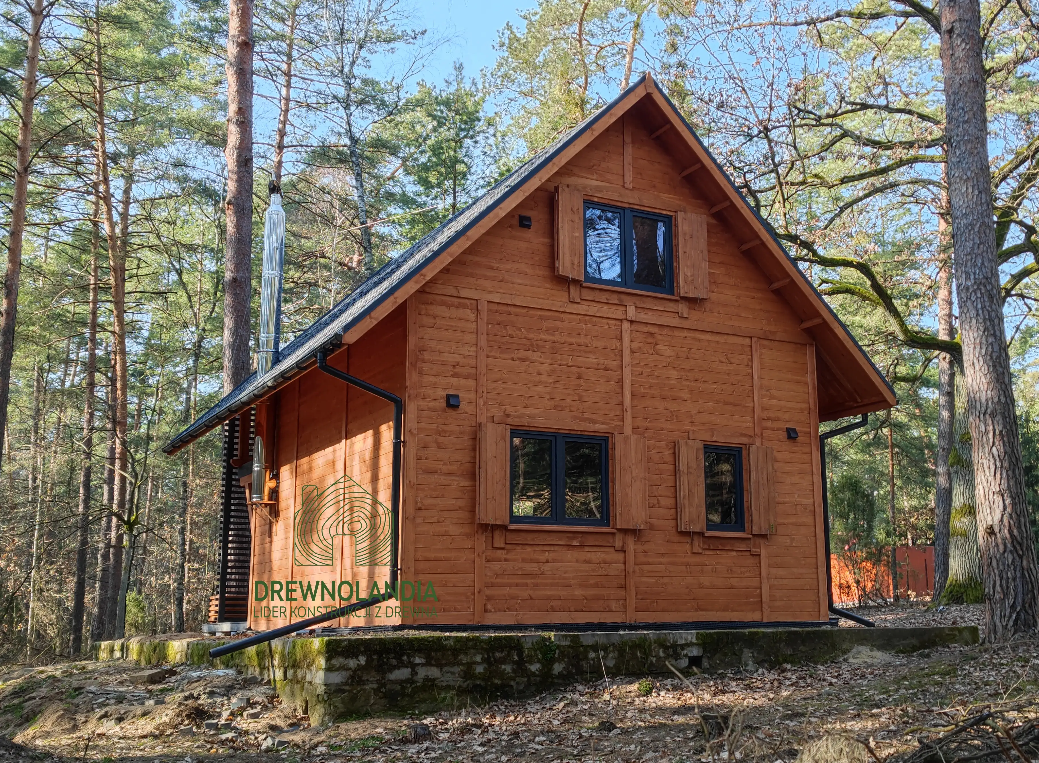 Domek rekreacyjny CRA10 na działkę – nowoczesny projekt Drewnolandii