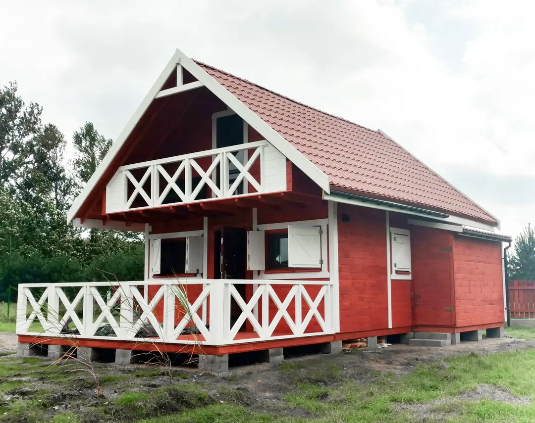 domek z drewna taras